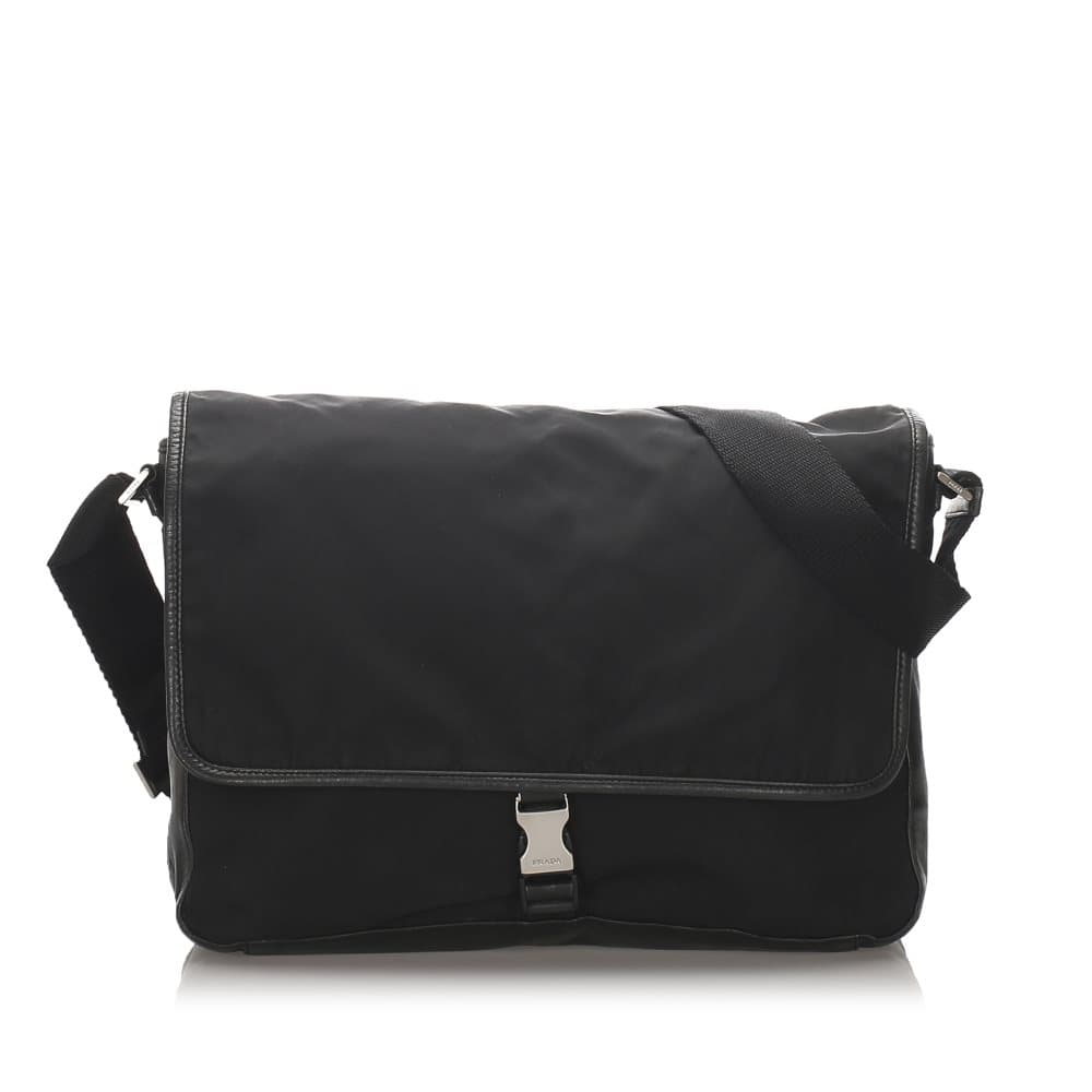 Prada Tessuto Crossbody Bag Black