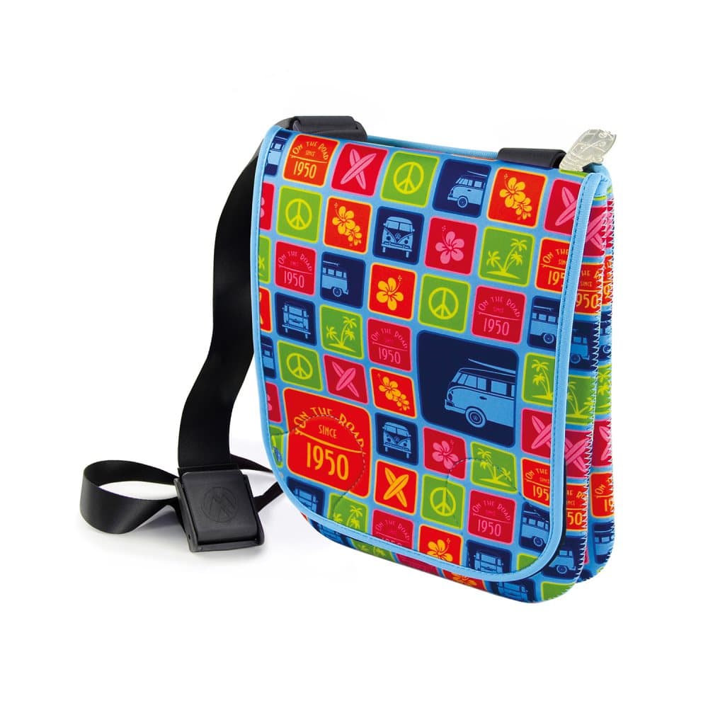 BRISA VW Collection - Volkswagen Bus T1 Camper Van Transporter Neopren messenger taske (Small/Surf/Colors)
