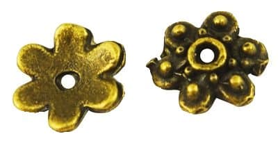 96 st större pärlhattar antikguld