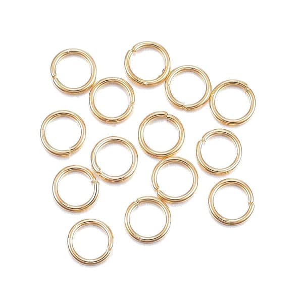 guld 6 mm ringöglor öppenbara 200 st