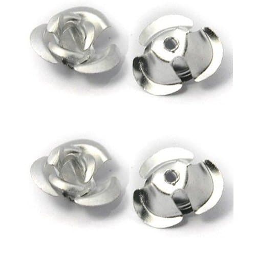 10 mm aluminium metall rosor silver 85 st