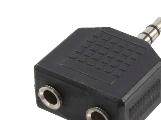 LogiLink CA1002, 3.5mm, 2x3.5mm, Hankjønn/hunkjønn, Svart