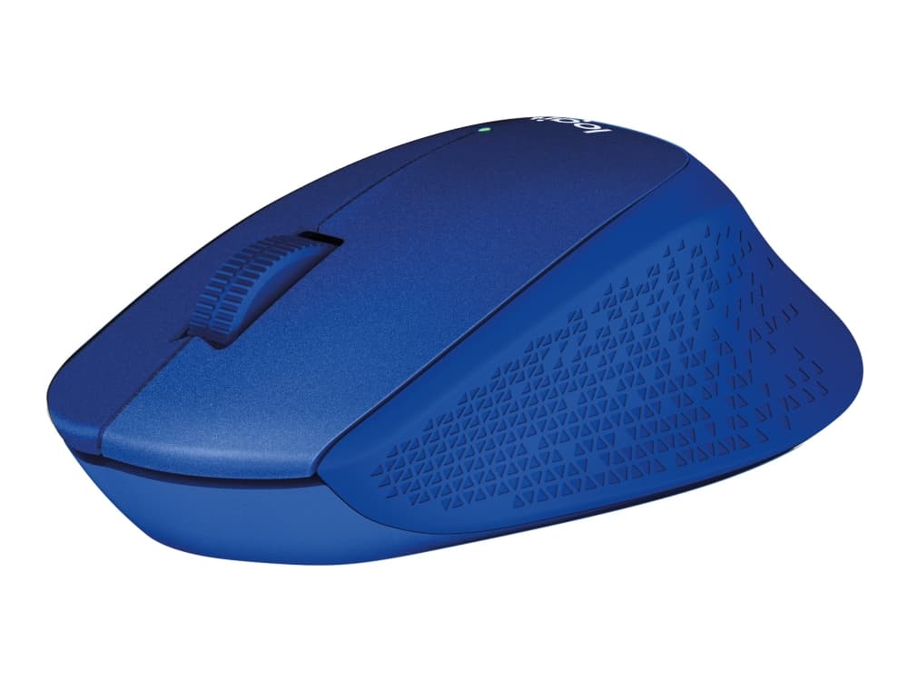 Logitech M330 SILENT PLUS - Mus - 3 knapper - trådløs - 2.4 GHz - USB trådløs mottaker - blå
