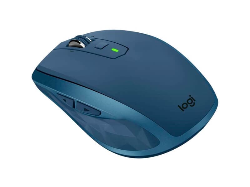 Logitech MX Anywhere 2S - Mus - laser - 7 knapper - trådløs - Bluetooth, 2.4 GHz - USB trådløs mottaker - midnatts-blågrønn