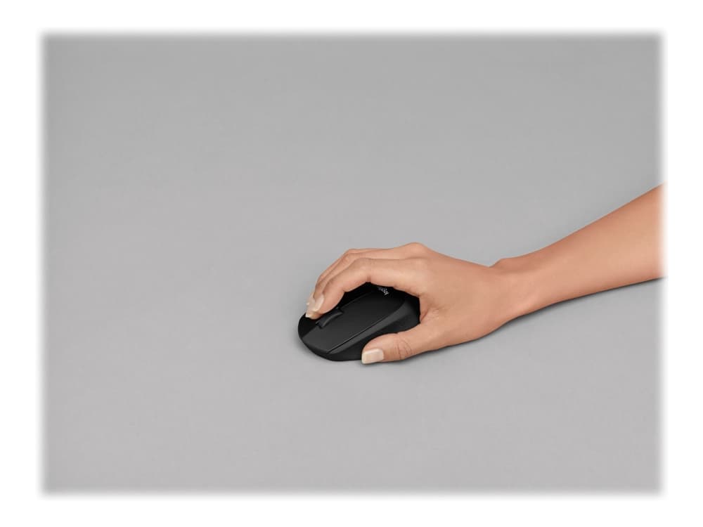 Logitech M330 SILENT PLUS - Mus - 3 knapper - trådløs - 2.4 GHz - USB trådløs mottaker - svart