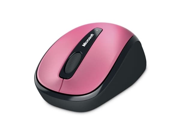 Microsoft Wireless Mobile Mouse 3500, Ambidextrous, BlueTrack, RF Trådlös, 1000 DPI, Rosa