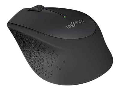 Logitech M280 - Mus - høyrehendt - optisk - 3 knapper - trådløs - 2.4 GHz - USB trådløs mottaker - svart