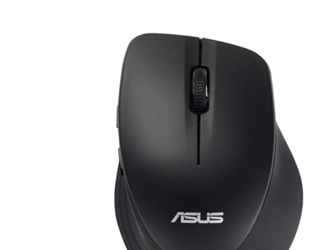 ASUS WT465 - Mus - optisk - trådlös - 2.4 GHz - trådlös USB-mottagare - svart