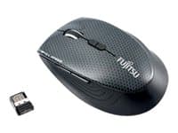 Fujitsu WI910 - Mus - optisk - 7 knappar - trådlös - 2.4 GHz - trådlös USB-mottagare - detaljhandel - för Celsius C780, J550, M7010, R970; ESPRIMO P5
