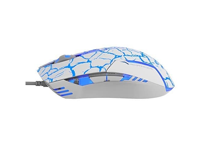 E-blue EMS624WHCAIU, Optisk, USB Type-A, 2500 DPI, Blå, Hvit