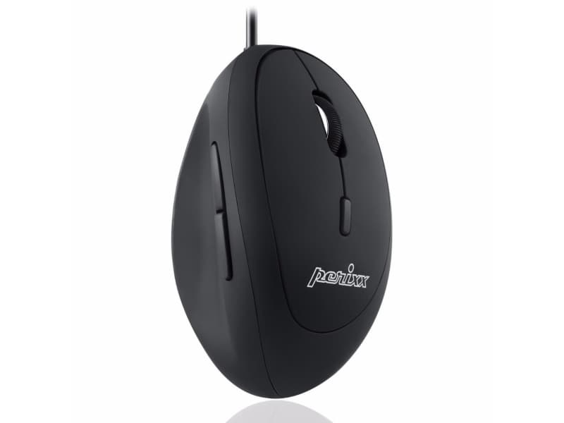 Perixx PERIMICE-519, högerhand, Optisk, USB Type-A, 1600 DPI, Svart