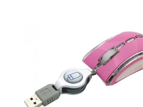 Bild av Esperanza EM109P - Mus - optisk - 3 knappar - kabelansluten - USB - rosa