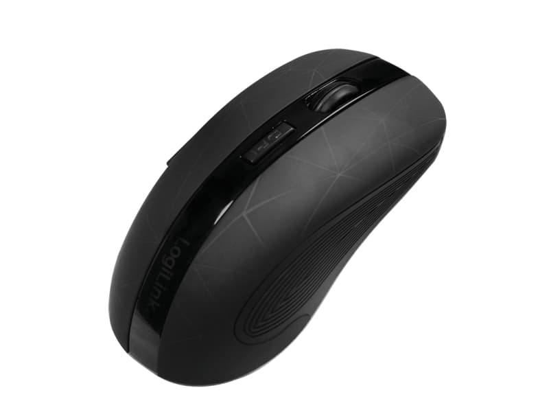 LogiLink ID0171, Høyre hendt, Optisk, RF kabel-fri, 1600 DPI, Svart