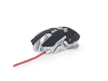 Gembird MUSG-05, USB Type-A, 4000 DPI, Svart, Silver