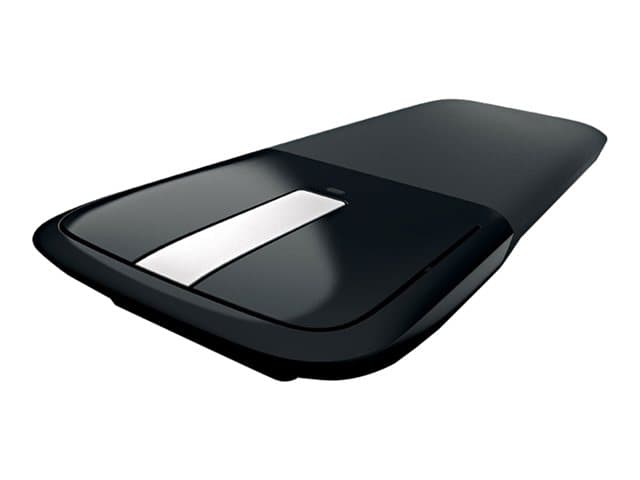 Microsoft Arc Touch Mouse - Mus - höger- och vänsterhänta - optisk - 2 knappar - trådlös - 2.4 GHz - trådlös USB-mottagare - svart