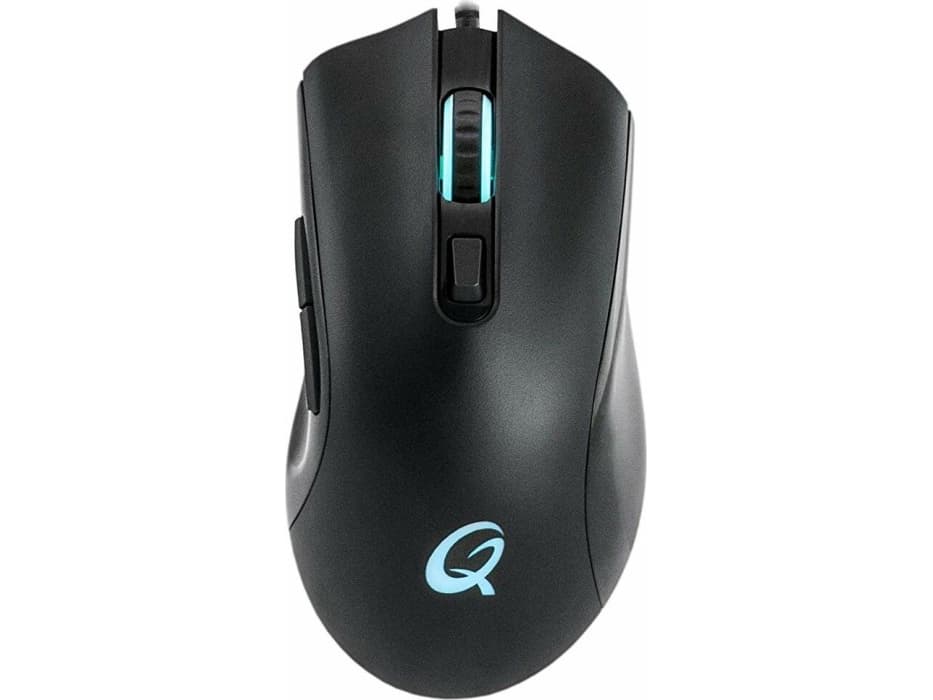 QPAD DX-120, Høyre hendt, Opto-mekanisk, USB Type-A, 12000 DPI, 12000 fps, Svart