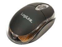 LogiLink Mouse optical USB Mini with LED, Optisk, USB Type-A, 800 DPI, Svart