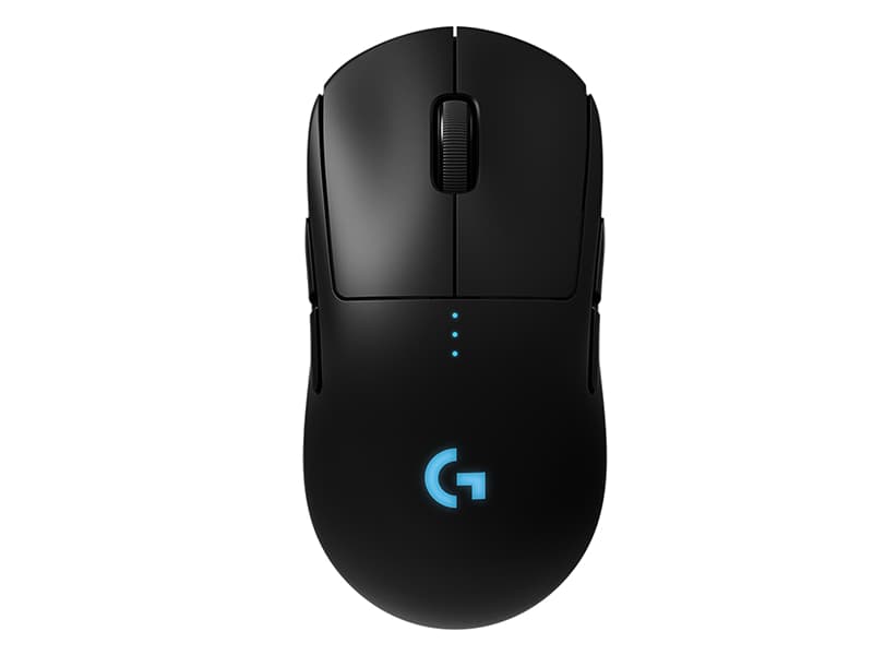 Logitech Gaming Mouse G Pro - Mus - höger- och vänsterhänta - optisk - trådlös - LIGHTSPEED - trådlös USB-mottagare