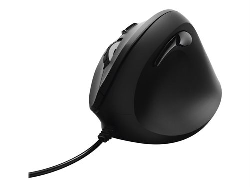 Bild av Hama Vertical Ergonomic - Vertical mouse - ergonomisk - högerhänt - optisk - 6 knappar - trådlös - 2.4 GHz - trådlös USB-mottagare - svart
