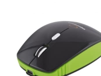 Esperanza EM121G - Mus - optisk - 4 knapper - trådløs - 2.4 GHz - USB trådløs mottaker - grønn