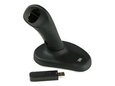 3M Ergonomic Mouse EM550GPS Small - Vertical mouse - høyrehendt - optisk - 3 knapper - trådløs - USB trådløs mottaker - svart