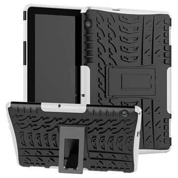 Huawei MediaPad T5 10 Anti-Slip Hybrid Cover - Sort / Hvid