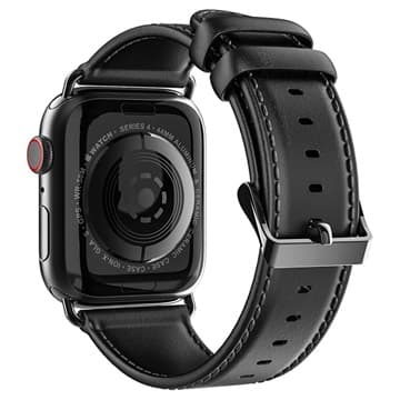 Dux Ducis Apple Watch Series SE/6/5/4/3/2/1 Læderrem - 38mm, 40mm - Sort