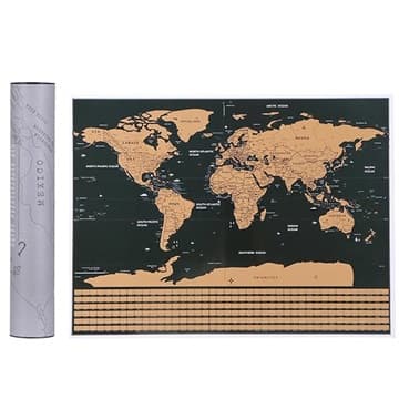 Scratch Map Verdenskort med Nationale Flag - S