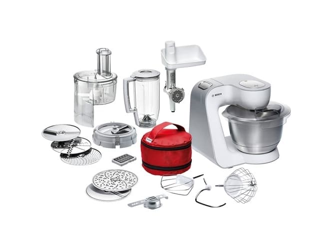 Bosch MUM54270DE, 3,9 l, Silver, Vit, 1,1 m, Driftindikator, 3 diskar, 220 - 240 V