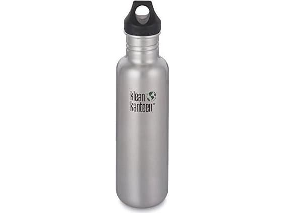 Klean Kanteen Classic Drinking Bottle 1.900ml, with LOOP CAP (stainless steel / black)