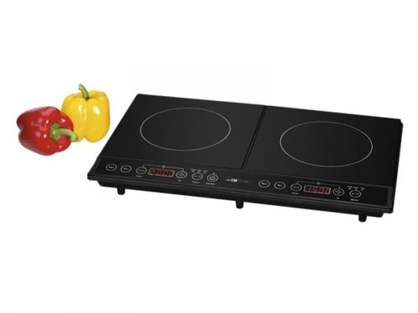 Clatronic DKI 3609, Svart, Countertop, Induktionshäll med zon, Glass-keramisk, 2 zone(s), 2 zone(s)