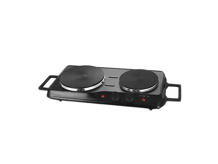 Emerio HP-114482.1, Svart, Countertop, Innebygde kokeplater, 2 zone(s), 2 zone(s), Rund