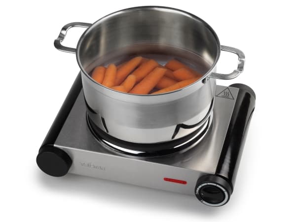 Tristar KP-6191, Svart, Rostfritt stål, Countertop, Gjutjärnsplatta, Rostfritt stål, 1 zone(s), 1 zone(s)