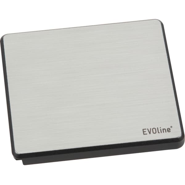 Evoline Square80 Sølv. 1x stikk 230V og 1x USB lader 1000mA