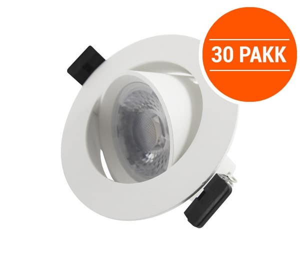 Alfa LED Downlight 10W Matt Hvit IP44 30PK