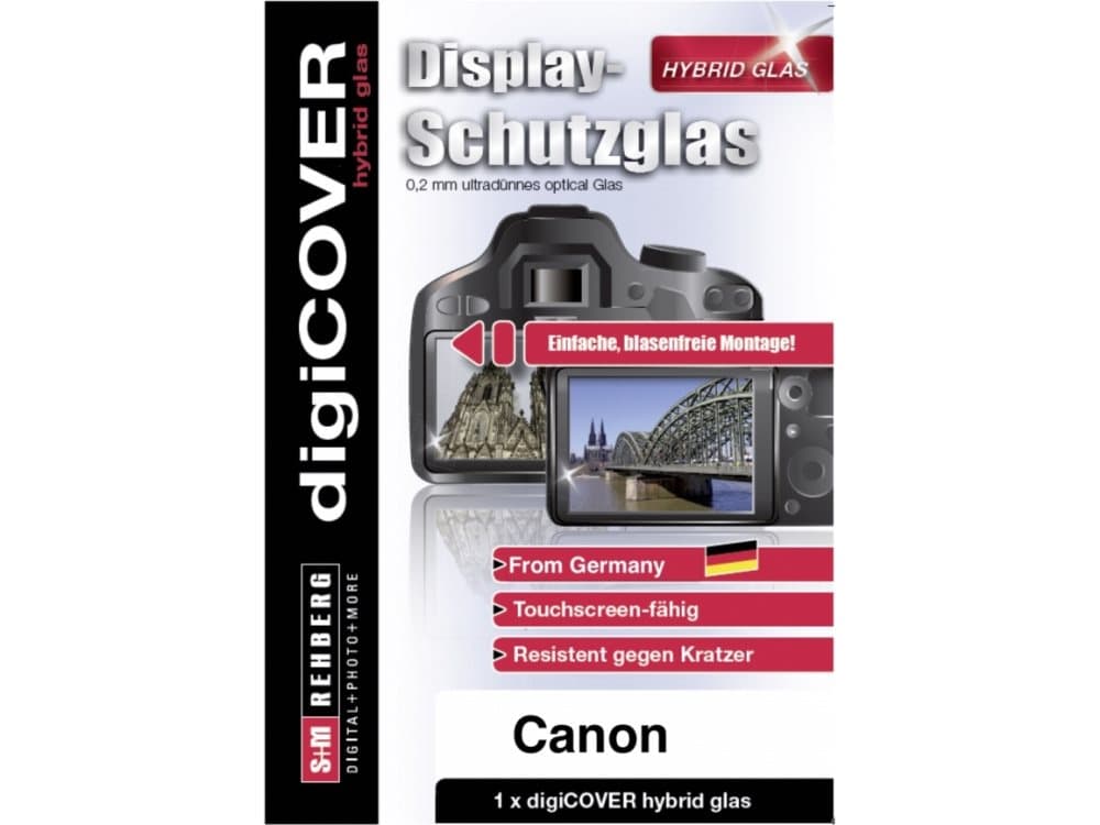 digiCOVER Hybrid Glass Display Cover Canon Powershot G5X MK II