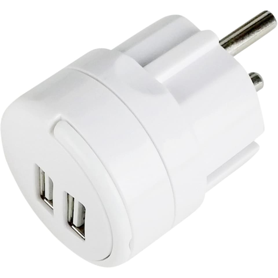 USB Lader dobbel 2,4A