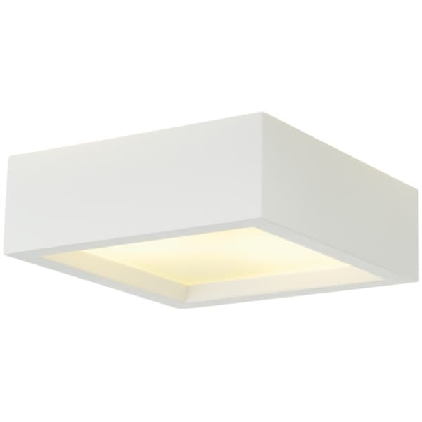 SLV Plastra 104 Taklampe Firkantet E27 Hvit Gips