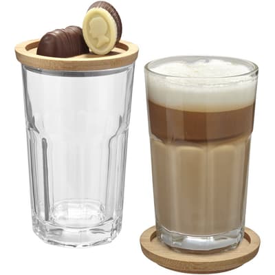 Seasons Linden 2-Piece Glass Set With Coaster