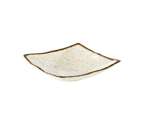 Skål Stoneart 1.1 ltr 24x24x6.5 cm Melamin Hvid/Brun stenlook,1 stk