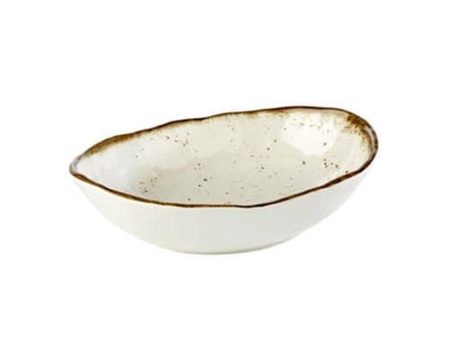 Skål Stoneart 1.2 ltr 28.5x21x7.5 cm Melamin Hvid/Brun stenlook,1 stk
