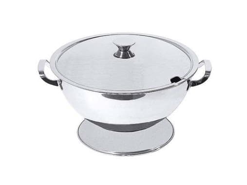 Supperterrin 4 ltr Ø34.5x14.5 cm Rustfri stål Poleret,5 stk/krt