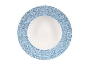 Skål ISLA 46.8 cl Ø28 cm Bred fane Porcelæn Blå,12 stk/krt