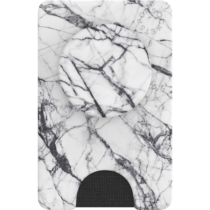 Popsockets Wallet Dove White Marble Avtagbar Mobil Plånbok Popwallet+