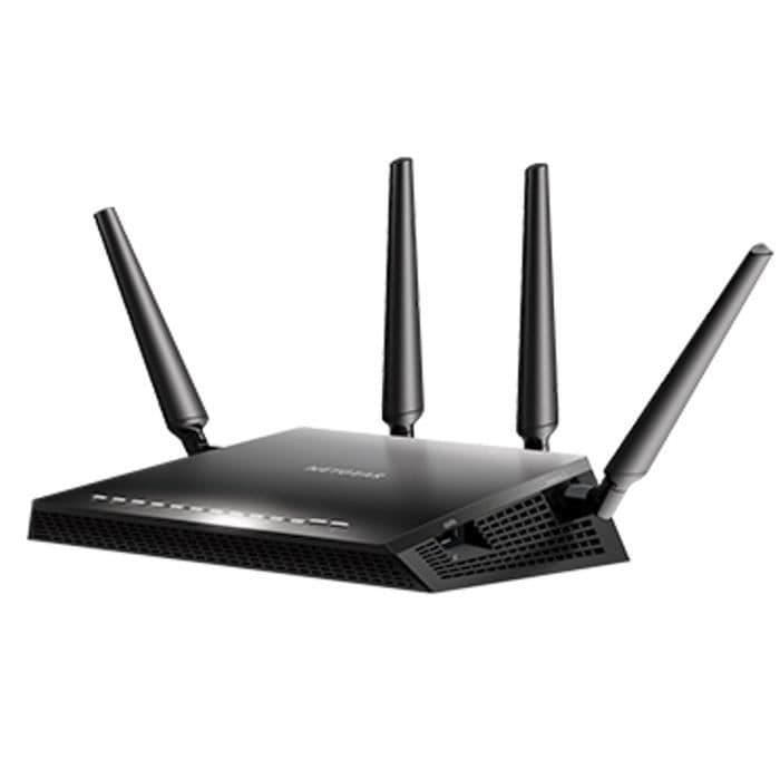 NETGEAR Nighthawk R7800-100PES Gigabit Router Wi-Fi Dual Band AC 2600 1 Dør SATA Sort