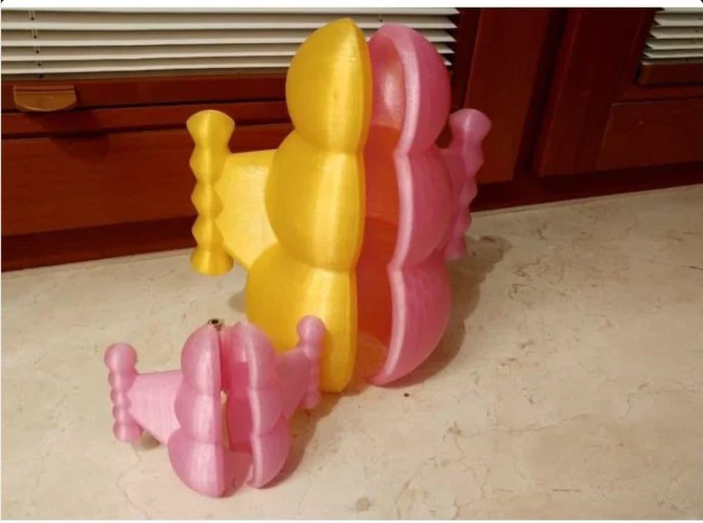 Color: Random color) (Medium) Snowman shape with handle
