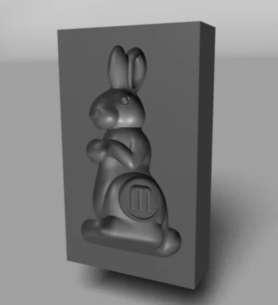 Hare / kanin / påskeform / skimmel sort