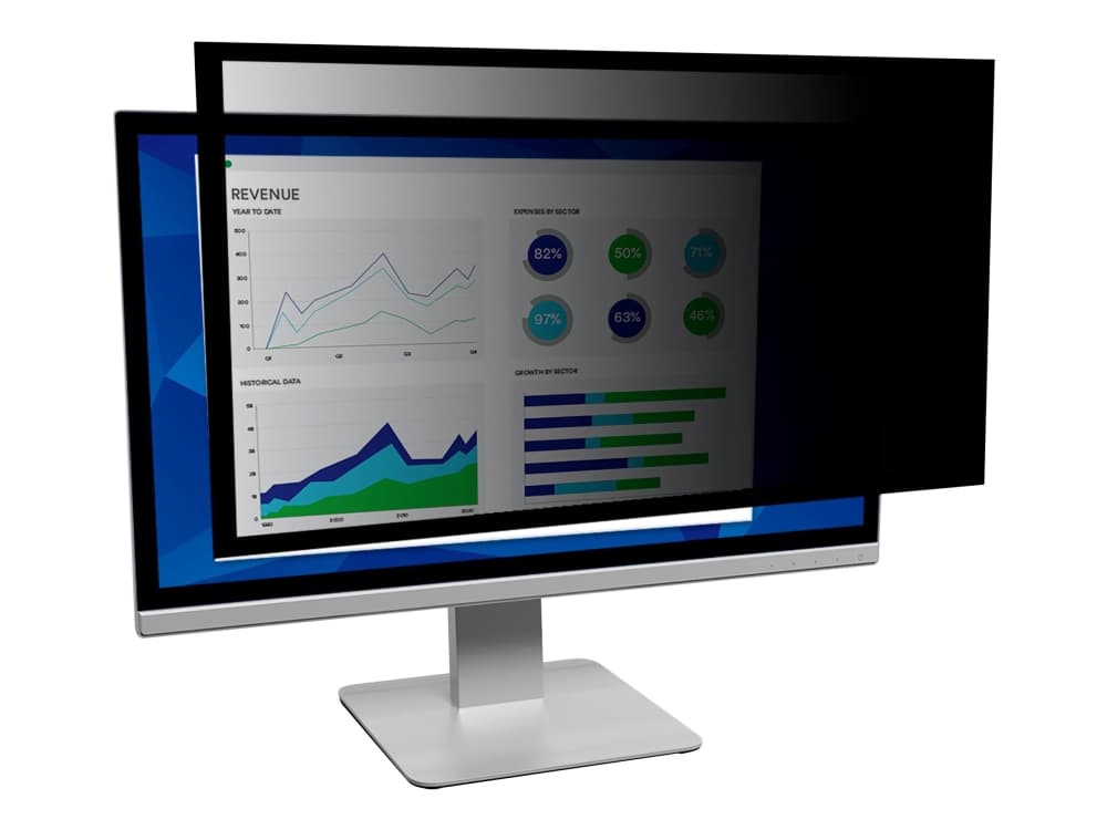 3M personvernfilter med ramme for 22" widescreen (16:10) - Personvernfilter for skjerm - 21" - 22" bredde - svart