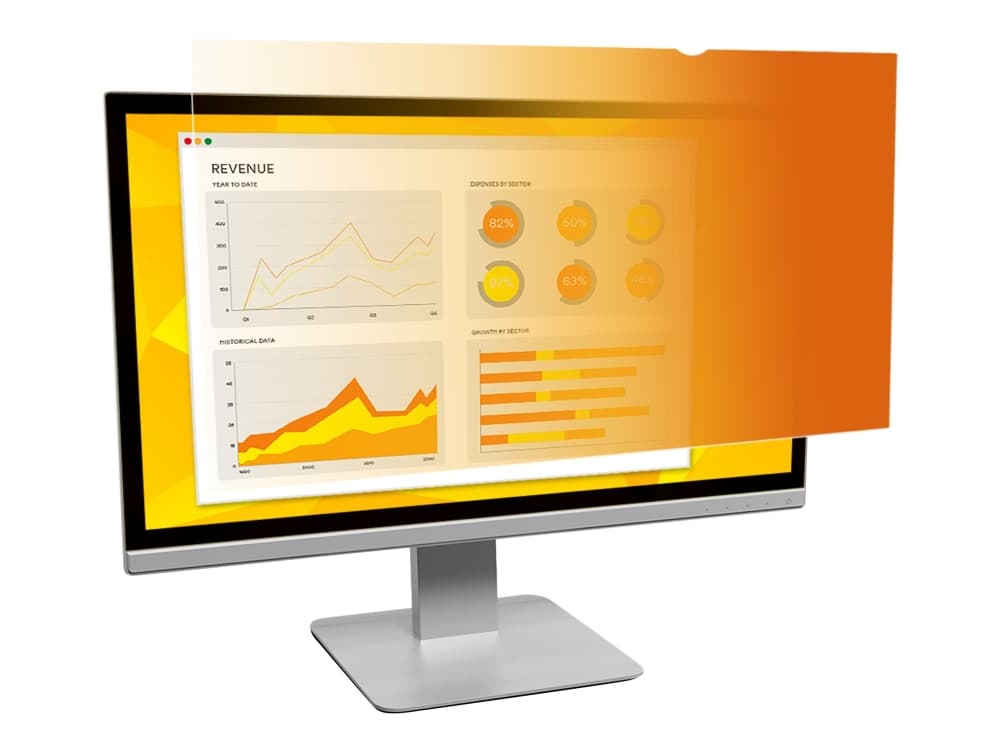3M personvernfilter i gull for 23.6" Widescreen Monitor - Personvernfilter for skjerm - 23.6" - gull