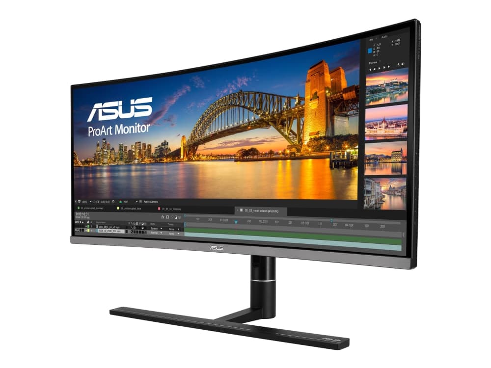 ASUS ProArt PA34VC - LED-skjerm - kurvet - 34.1" - 3440 x 1440 UWQHD @ 100 Hz - IPS - 300 cd/m² - 1000:1 - 5 ms - 2xHDMI, DisplayPort, Thunderbolt 3